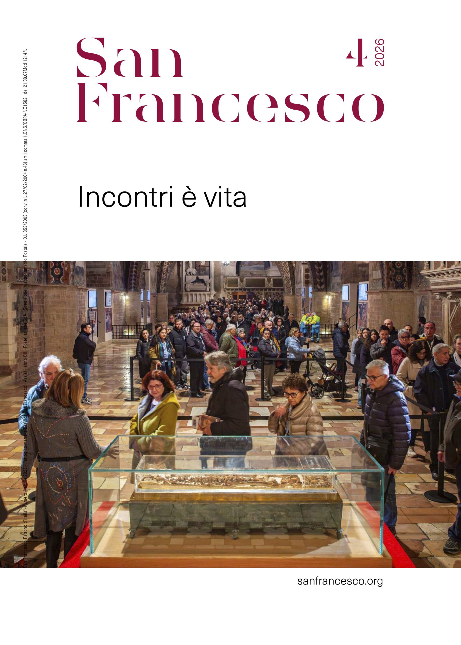 Incontri è vita: il numero di aprile della rivista San Francesco patrono d’Italia
